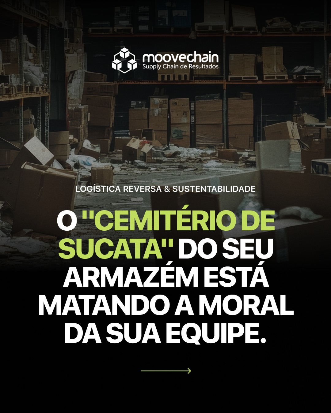 O que a sua "área de sucata" diz sobre a sua gestão? 

O produto volta, não pode ser vendido e fica acumulado. Esse "cemitério" no canto do armazém faz mais do que ocupar espaço: ele normaliza a desorganização e destrói o orgulho de pertencimento da equipe. 

Ter um processo ágil e rigoroso de descarte e doação limpa o ambiente físico e eleva o padrão mental do seu chão de fábrica. Sustentabilidade corporativa começa na doca.

Saiba como organizar esse fluxo. 

#LogisticaReversa #SustentabilidadeCorporativa #GestaoDeEstoque #MooveChain
